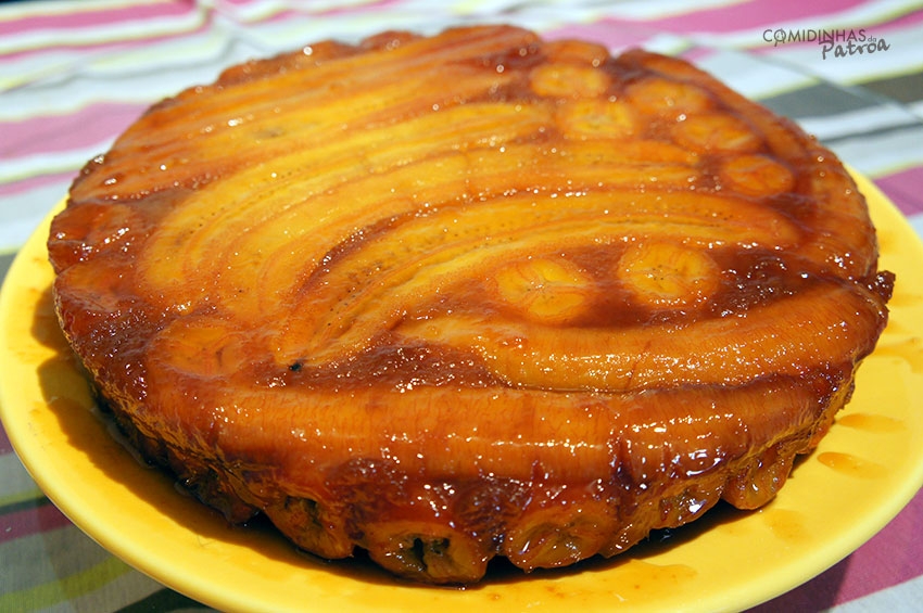 bolo de banana caramelada